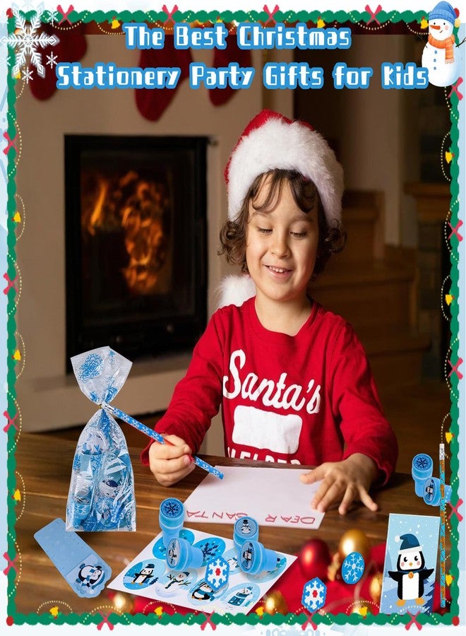 TOAPER 192PCS Winter Stationery Party Favors Bulk Winter Themed Stationery Treat Bags Birthday Supplies for Stocking Goodie Bags Stuffer Exchange School Games Prizes - Image 5